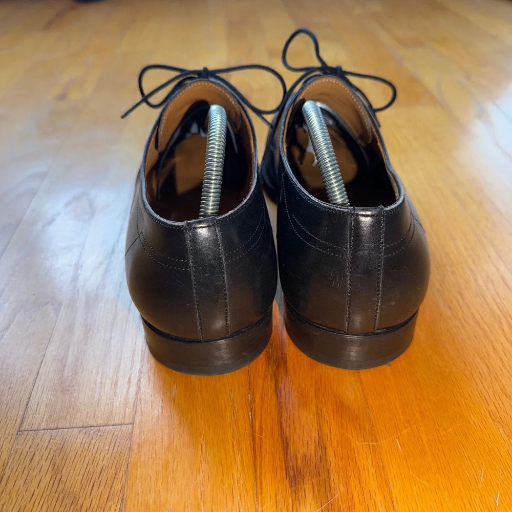Magnanni Flex Black Leather Derby Dress Shoes EU 43.5 US 10.5 Old Money Spain